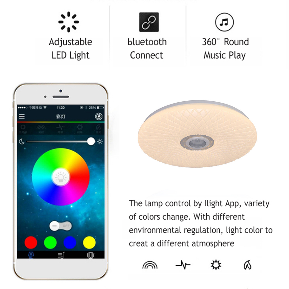 60W-Smart-LED-Ceiling-Light-RGB-bluetooth-Music-Speaker-Dimmable-Lamp-APP-Remote-1602921-6