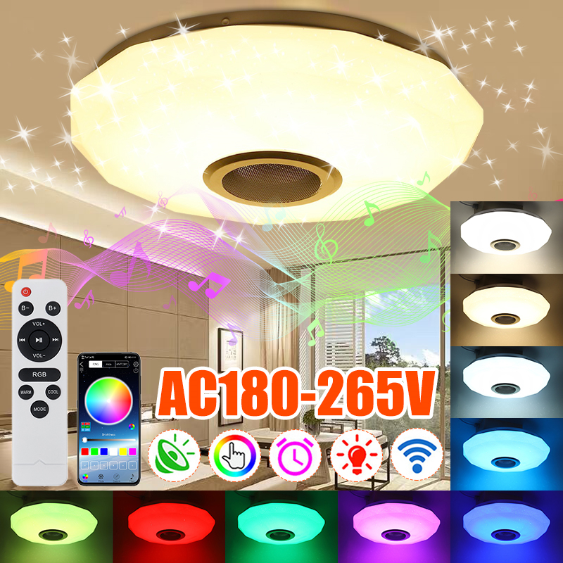 AC180-265V-Modern-RGBW-LED-Ceiling-Light-bluetooth-App-Music-Speaker-Lamp--Remote-Control-1703969-1