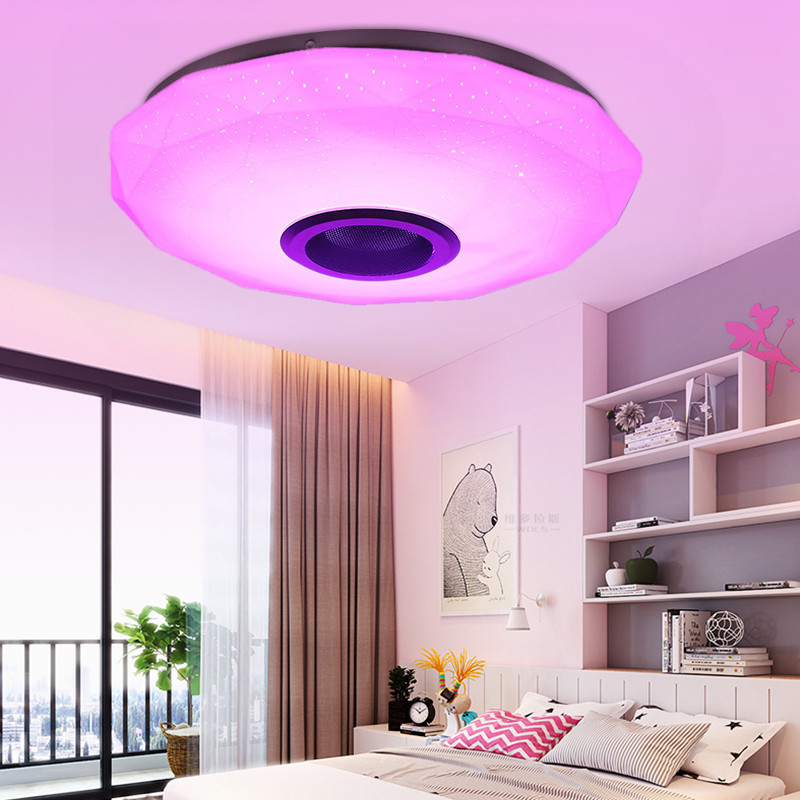 AC180-265V-Modern-RGBW-LED-Ceiling-Light-bluetooth-App-Music-Speaker-Lamp--Remote-Control-1703969-3