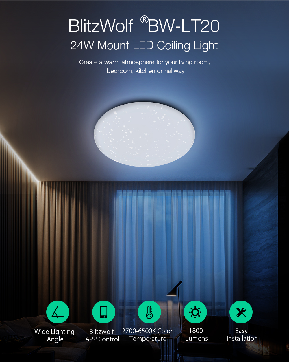 Blitzwolfreg-BW-LT20-24W-Smart-LED-Ceiling-Light-Mount-WiFi-APP-Control-Work-with-Amazon-Google-Home-1508691-1