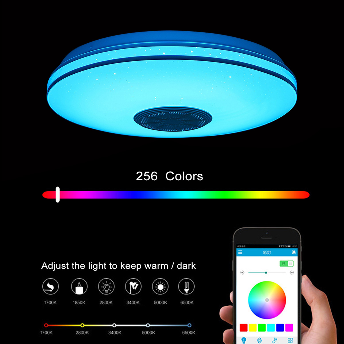 Bluetooth-WIFI-LED-Ceiling-Light-RGB-Music-Speeker-Dimmable-Lamp-APP-Remote-1776684-3
