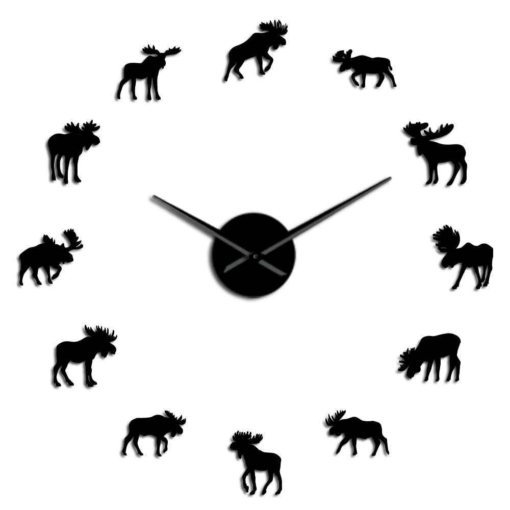 47-Inch-Wildlife-Moose-DIY-Giant-Wall-Clock-Moose-Silhouette-Decorative-Frameless-Wall-Watch-Modern--1614655-3