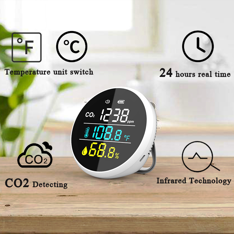 Bakeey-DM1305-CO2-Temperature-Humidity-Meter-Air-Quality-Monitor-Multifunctional-For-Home-1808181-1