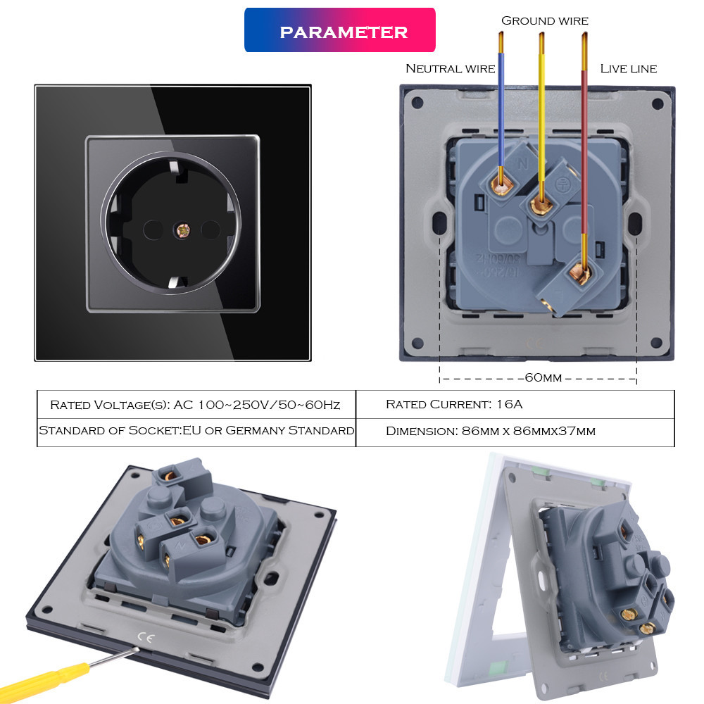 SMATRUL-YB-B2006-Type-86-16A-Wall-Socket-European-Standard-Household-Glass-Panel-Power-Socket-1733402-3