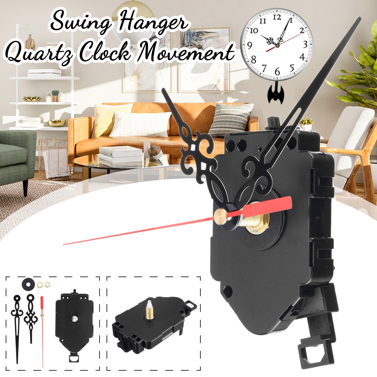 Swing-DIY-Quartz-Clock-Jump-Pendulum-Movement-Mechanism-Kit-Red-Floral-Hand-1690716-1