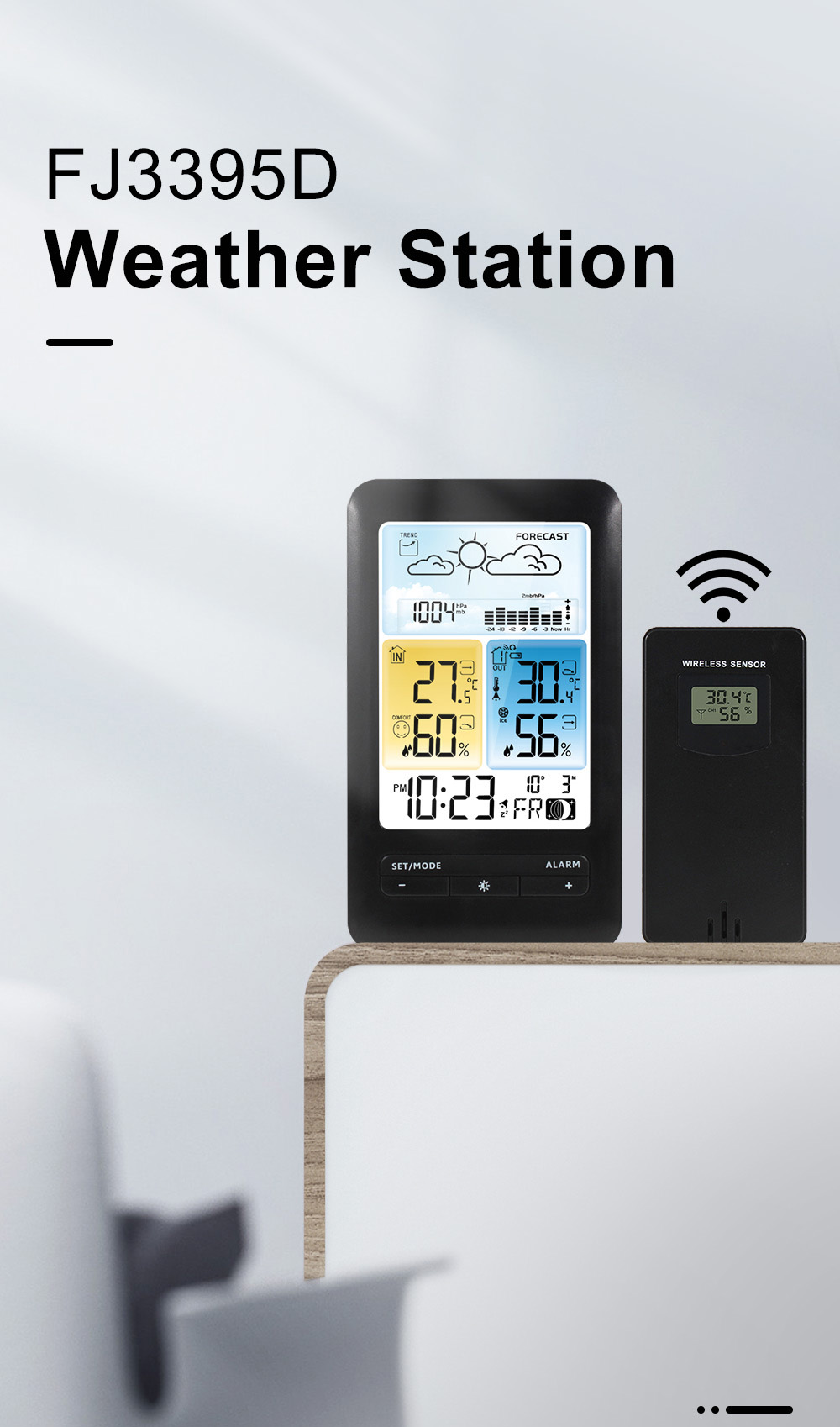 Wireless-IR-Weather-Station-Digital-Thermometer-Hygrometer-Meter-24H-Air-Pressure-Monitor-Barometer--1970253-1