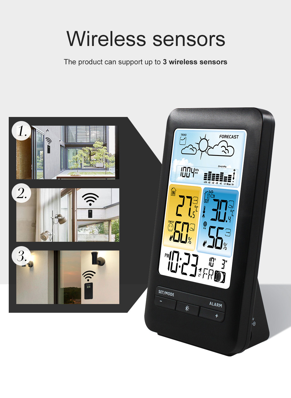 Wireless-IR-Weather-Station-Digital-Thermometer-Hygrometer-Meter-24H-Air-Pressure-Monitor-Barometer--1970253-9
