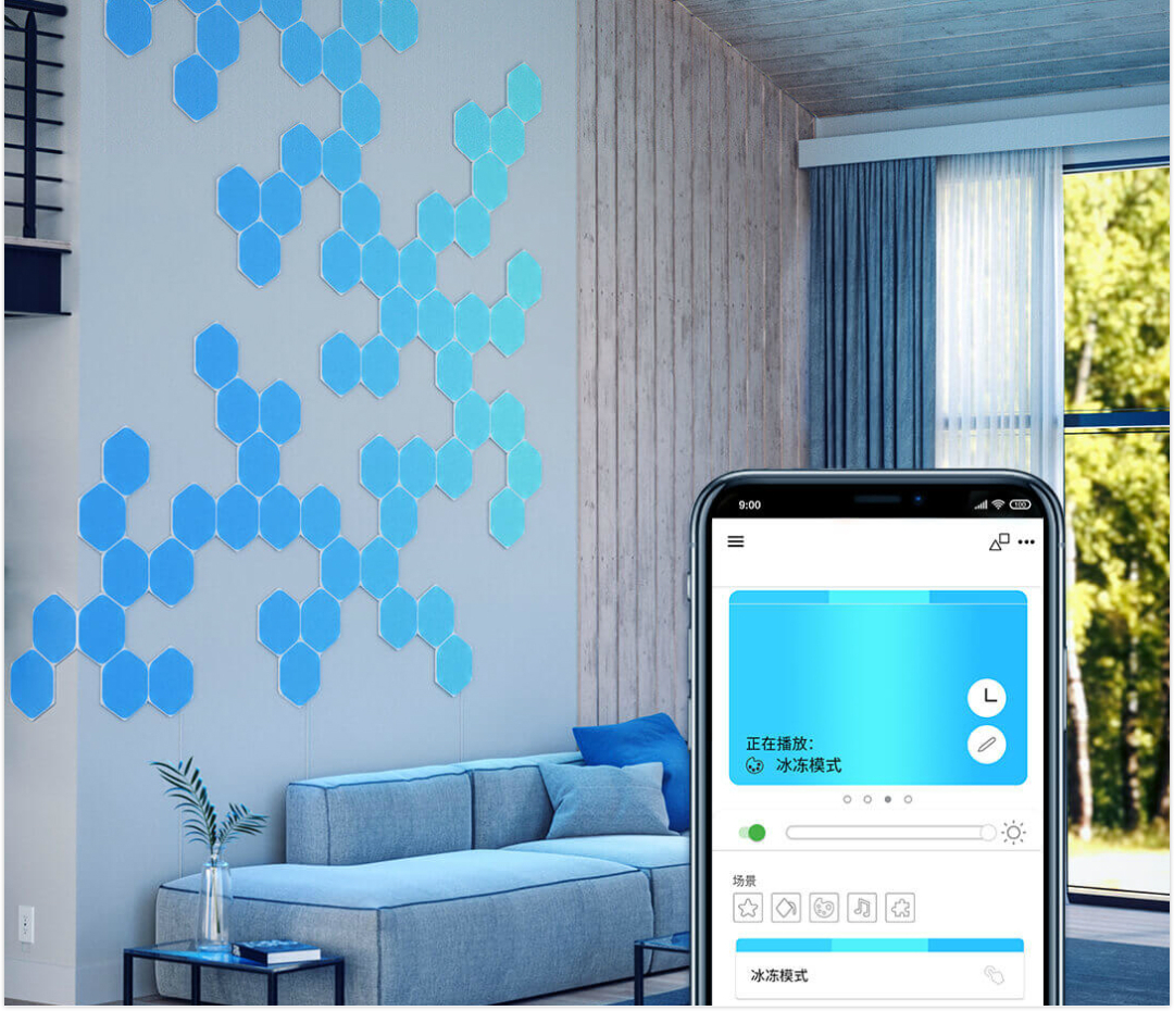 Nanoleaf-Shapes-Hexagons-Wifi-Smart-LED-Light-Kit-DIY-Night-Lamp-Touch-Voice-APP-Control-16-Million--1723333-9