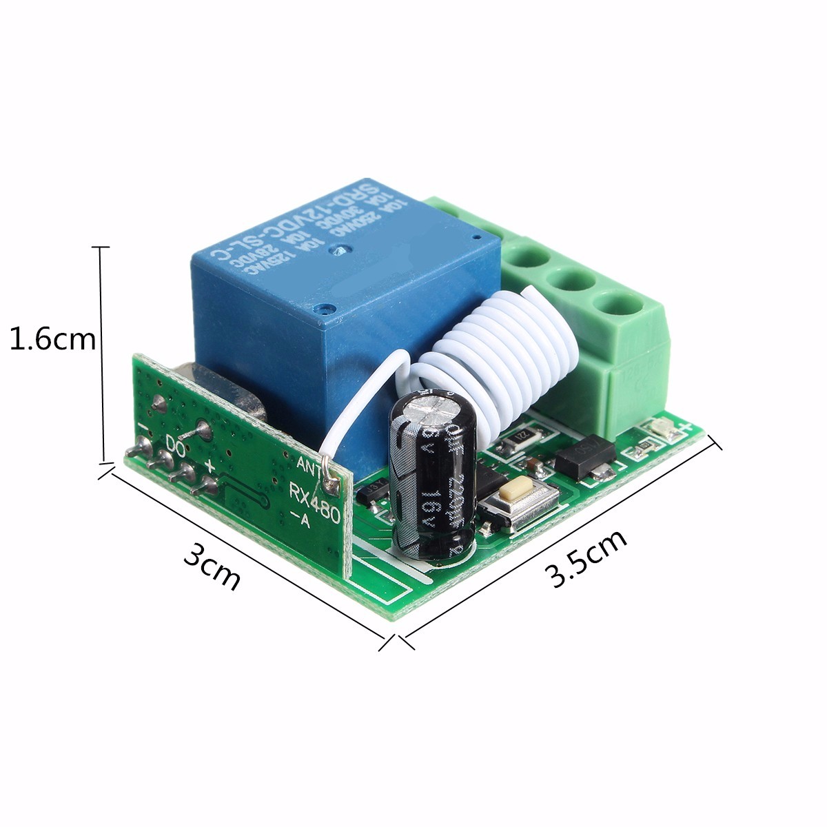 2Pcs-DC12V-10A-1CH-433MHz-Wireless-Relay-RF-Remote-Control-Switch-Receiver-1101048-7