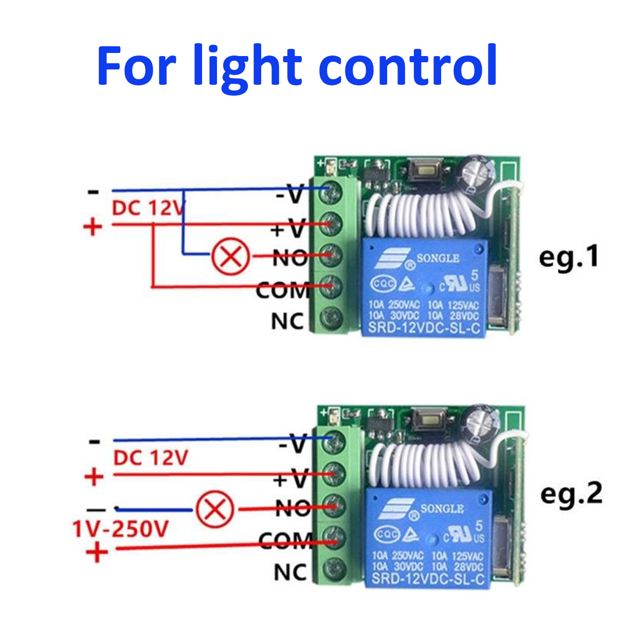 433Mhz-DC12V-1CH-Wireless-Remote-Control-Switch-Relay-Receiver-Module--2-RF-Transmitter-1326823-2