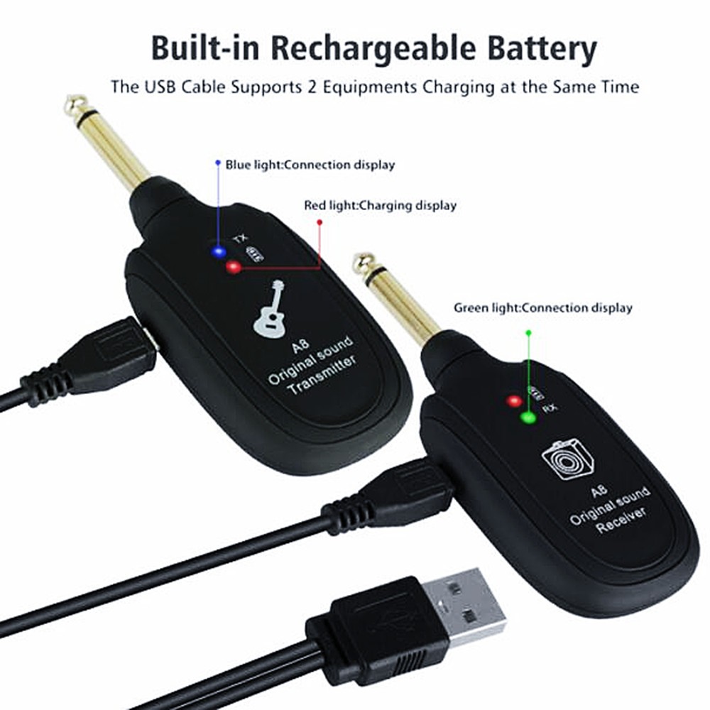 A8-4-Channels-Guitar-Pickup-Wireless-System-Transmitter-Receiver-Built-In-Rechargeable-Lithium-Batte-1900468-7