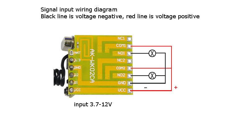 DC37V5V12V-315MHz-Wide-Voltage-2-Way-Remote-Control-Switch-Miniature-Universal-Learning-Code-Support-1627199-1