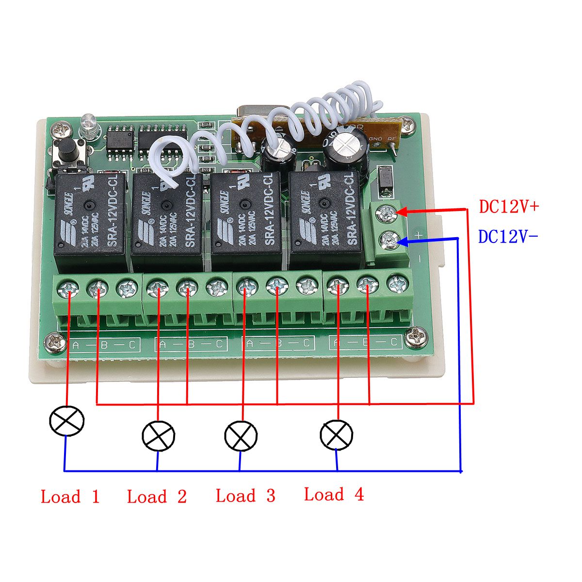 Geekcreitreg-12V-4CH-Channel-433Mhz-Wireless-Remote-Control-Switch-With-2-Transmitter-1012323-2