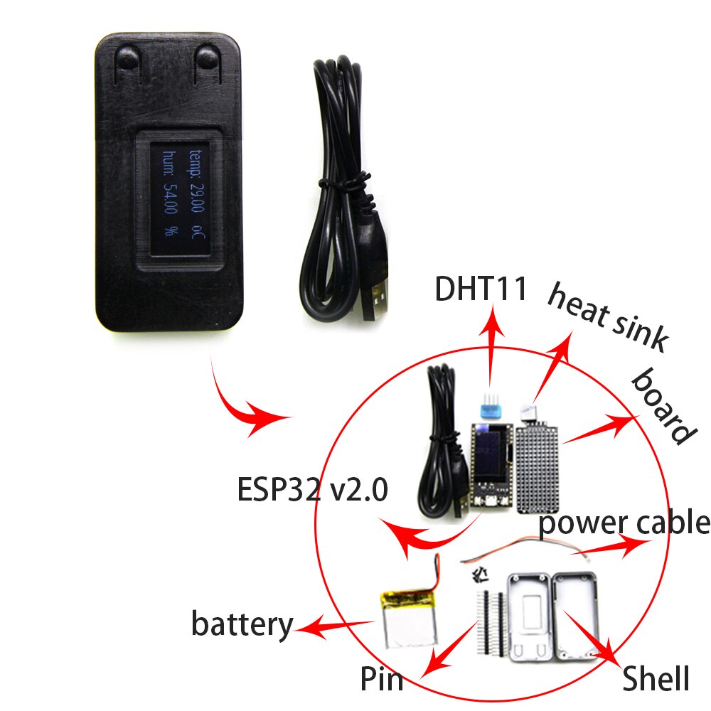 LILYGO-TTGO-4M-Bytes-32M-bit-Pro-ESP32-OLED-V20-WiFi-Module-1270552-2