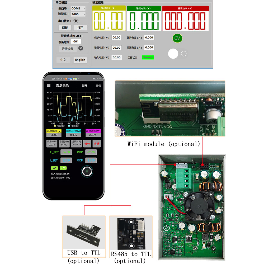 WiFi-Communication-Module-USB-to-TTL-Module-RS485-to-TTL-Board-For-WZ3605-DC-Power-Buck-boost-Chargi-1939285-1