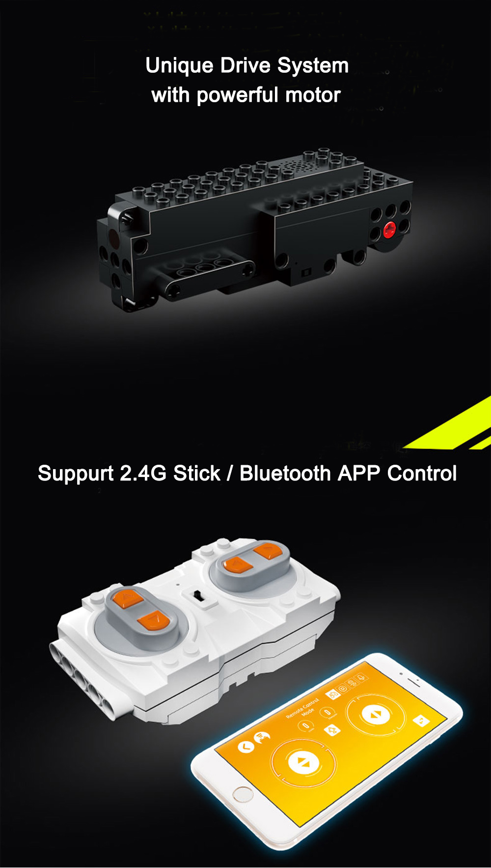 Mould-King-DIY-Smart-RC-Robot-Car-Programmable-Block-Building-Bluetooth-APP24G-Stick-Control-Assembl-1631263-2