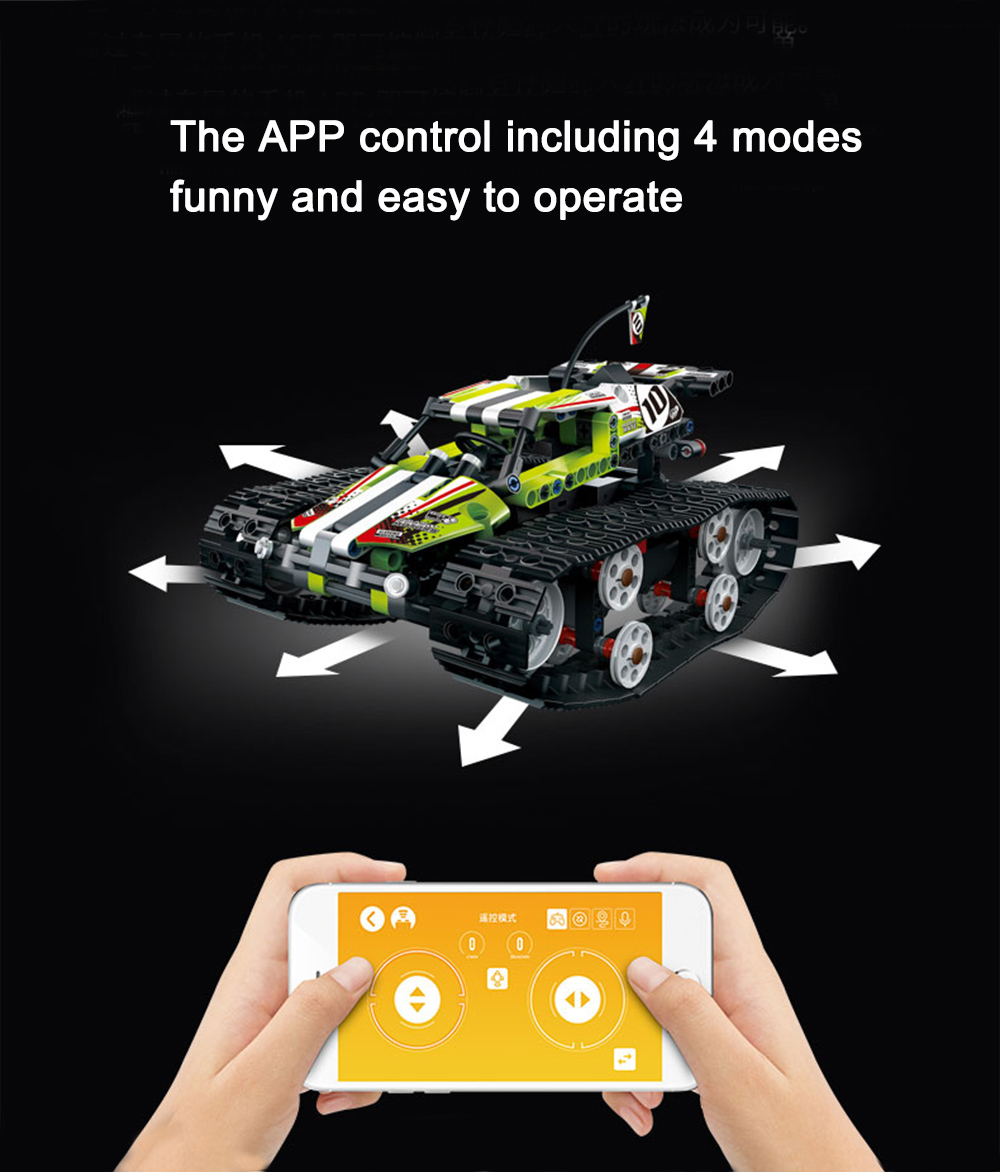 Mould-King-DIY-Smart-RC-Robot-Car-Programmable-Block-Building-Bluetooth-APP24G-Stick-Control-Assembl-1631263-4