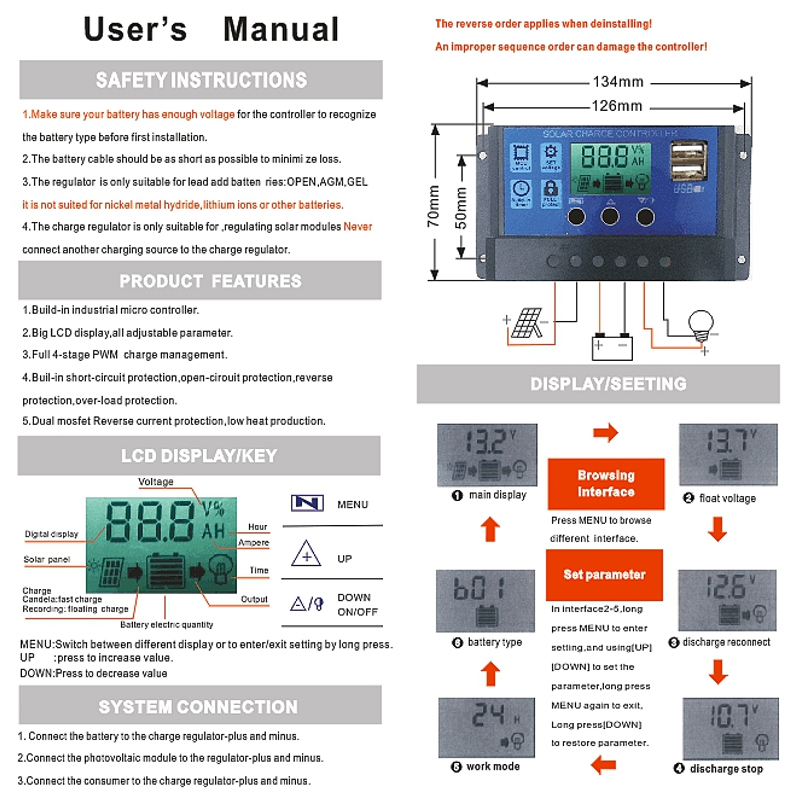 12V24V-10A20A30A40A50A-Solar-Charge-Controller-PWM-Battery-Charging-Big-LCD-Display-1632923-9