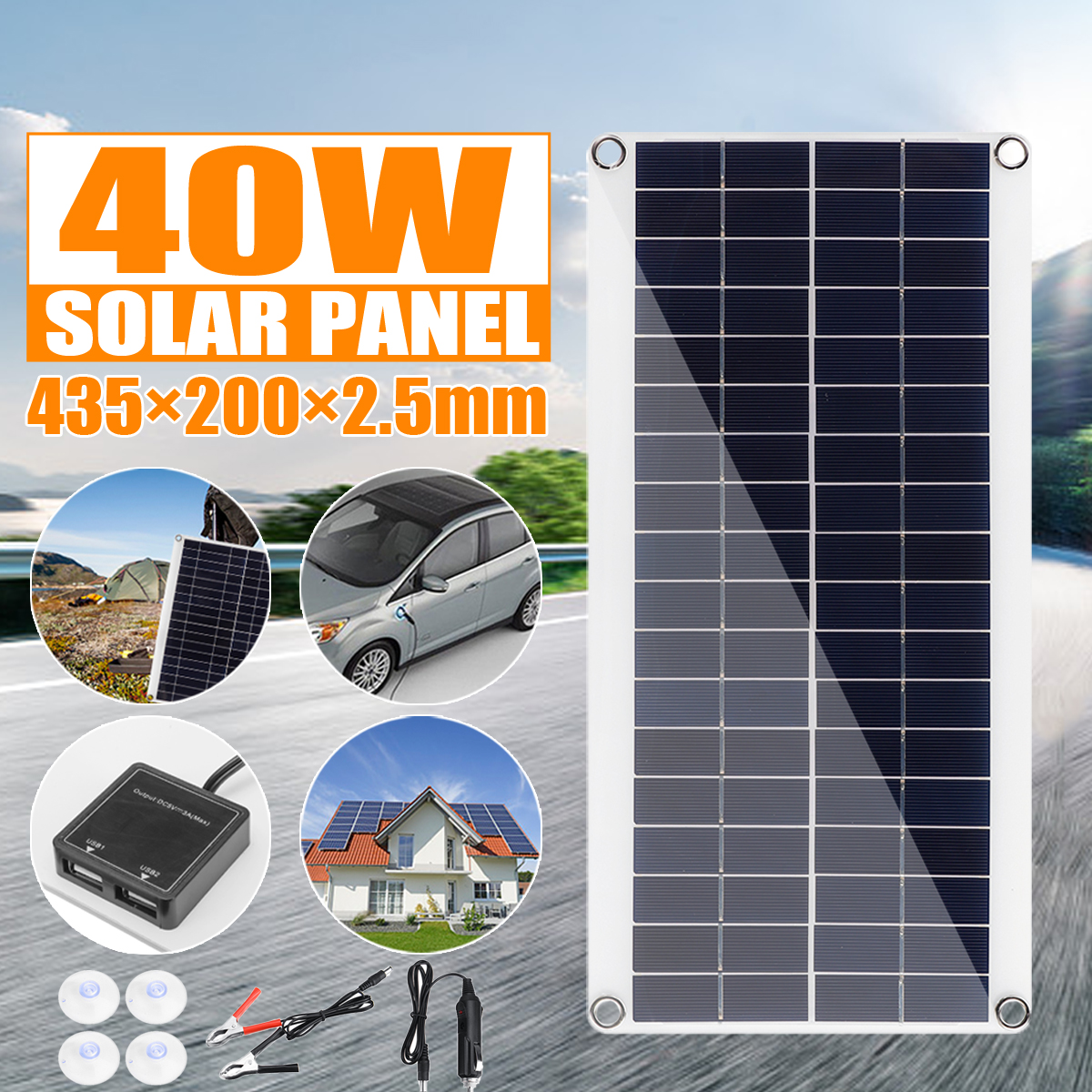 15W-18V-435times200times25mm-Polysilicon-Solar-Panel-for-RV-Roof-Boat-1557371-1