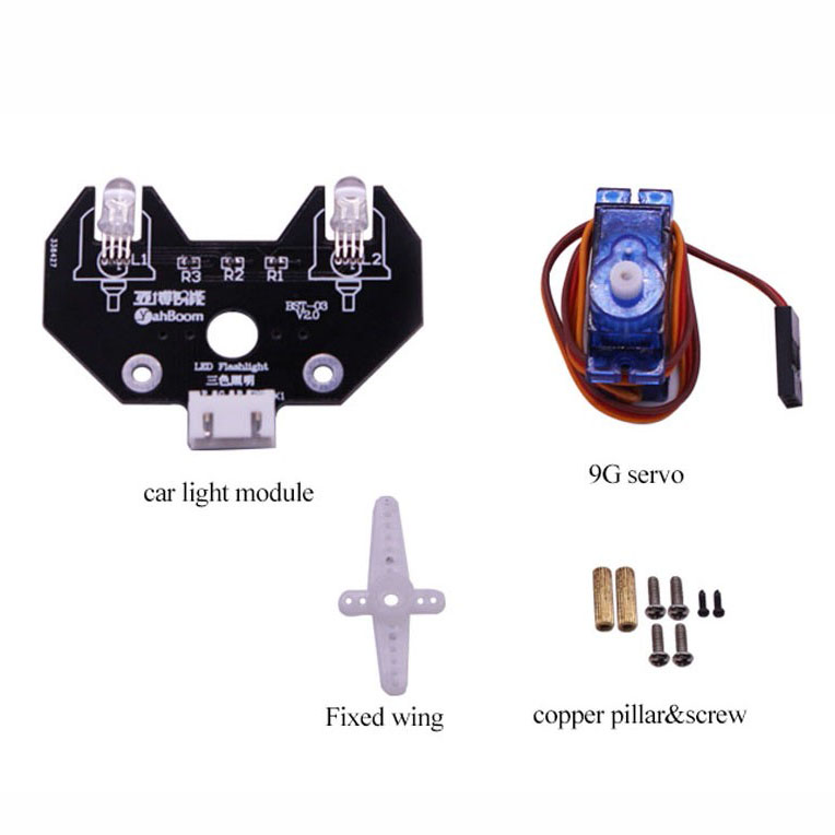 5V-5mm-High-Brightness-Colorful-RGB-LED-Module-with-9G-Servo--Fixed-Colums-for-Smart-Robot-Car-1339239-1