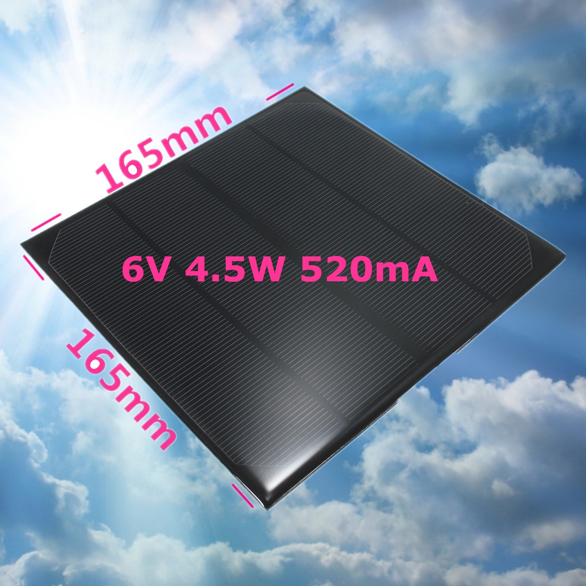 6V-45W-520mAh-Mini-Epoxy-Monocrystalline-Solar-Panel-987805-1