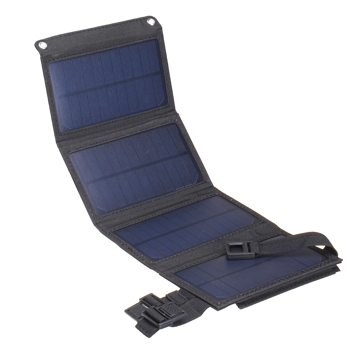 CamouflageBlack-7W--55V-Folding-Monocrystalline-Silicon-Solar-Panel-With-Two-CarabinerUSB-Port-1447262-8