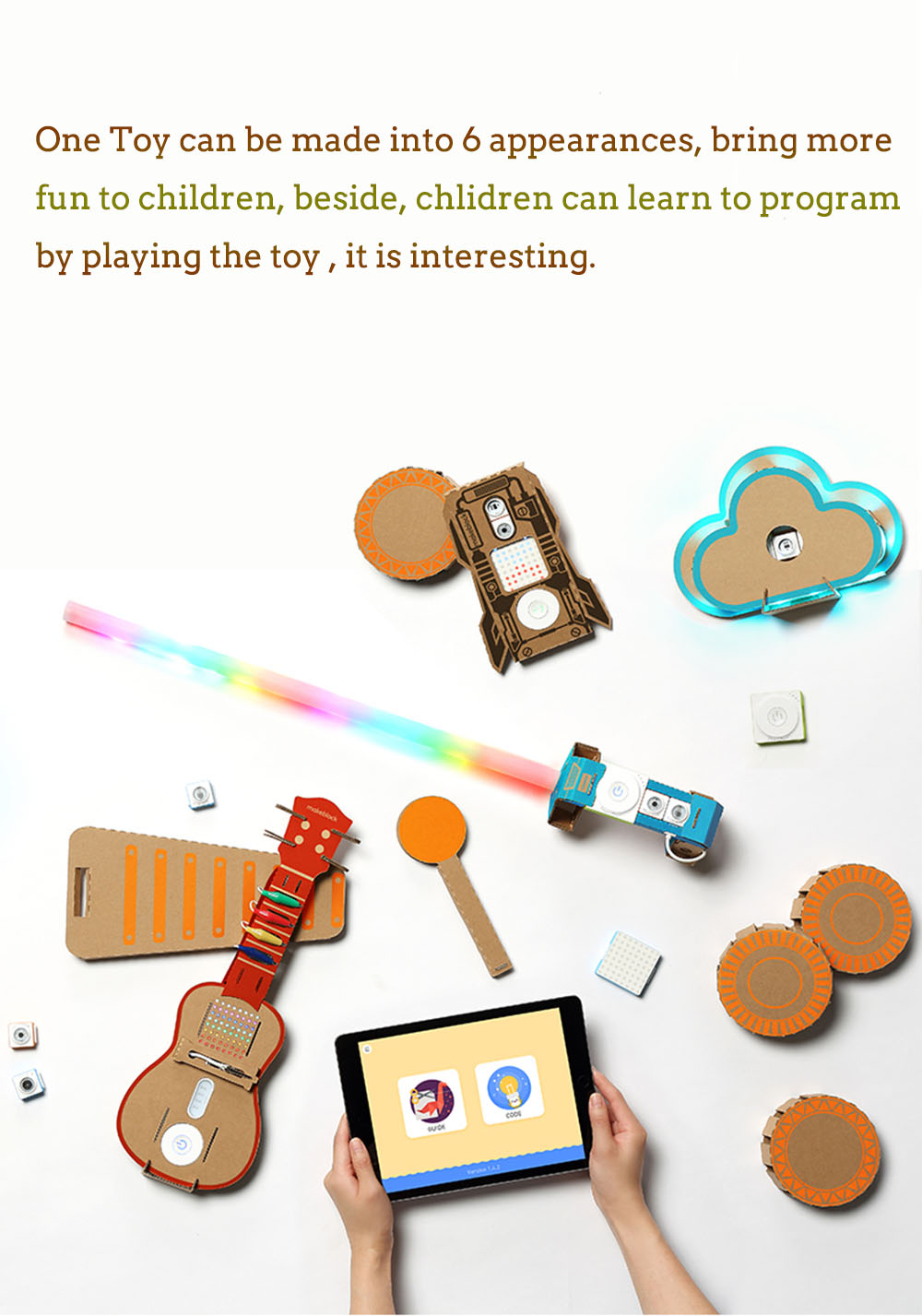 6-In-1-Makeblock-STEAM-RC-Robot-Toys-Educational-Gift-Drum-Ukulele-Bracelet-Cloud-Xylophone-1412922-8