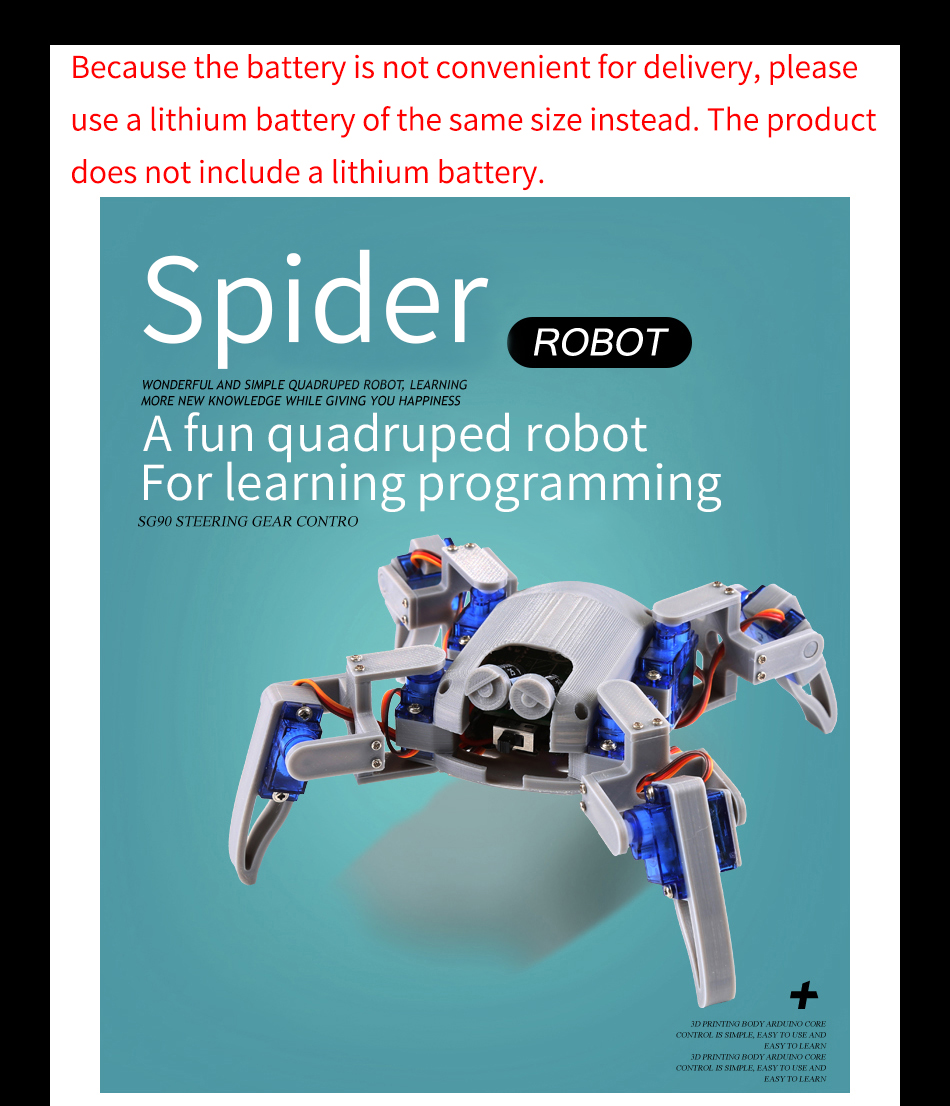 DIY-Quadruped-Spider-Robot-Kit-STEM-Crawling-Robot-for-Programming-1847994-1