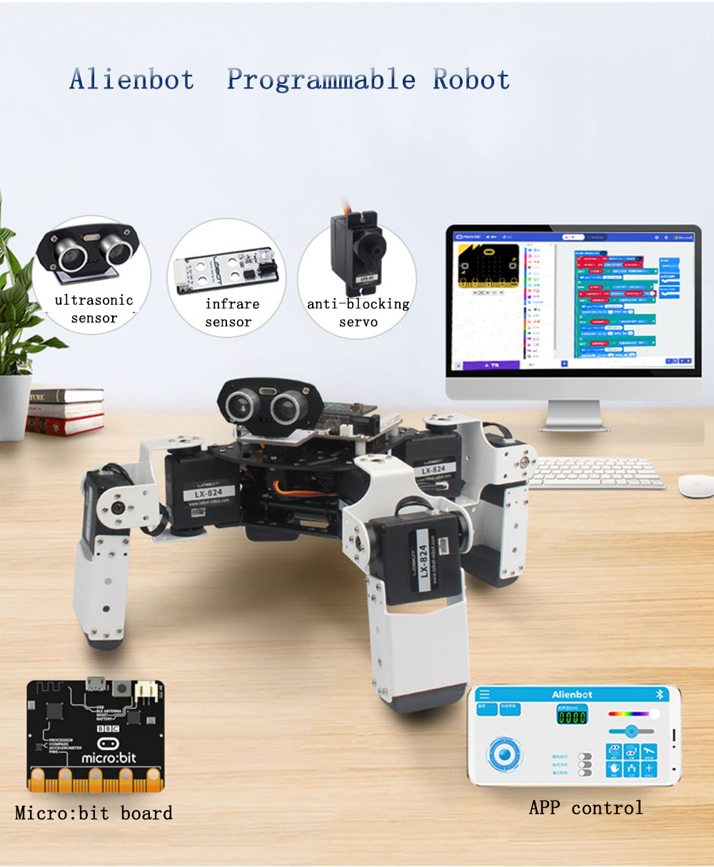 LOBOT-Alienbot-Microbit-Programmable-Multifunctional-PCAPP-Control--Smart-RC-Robot-1476889-5