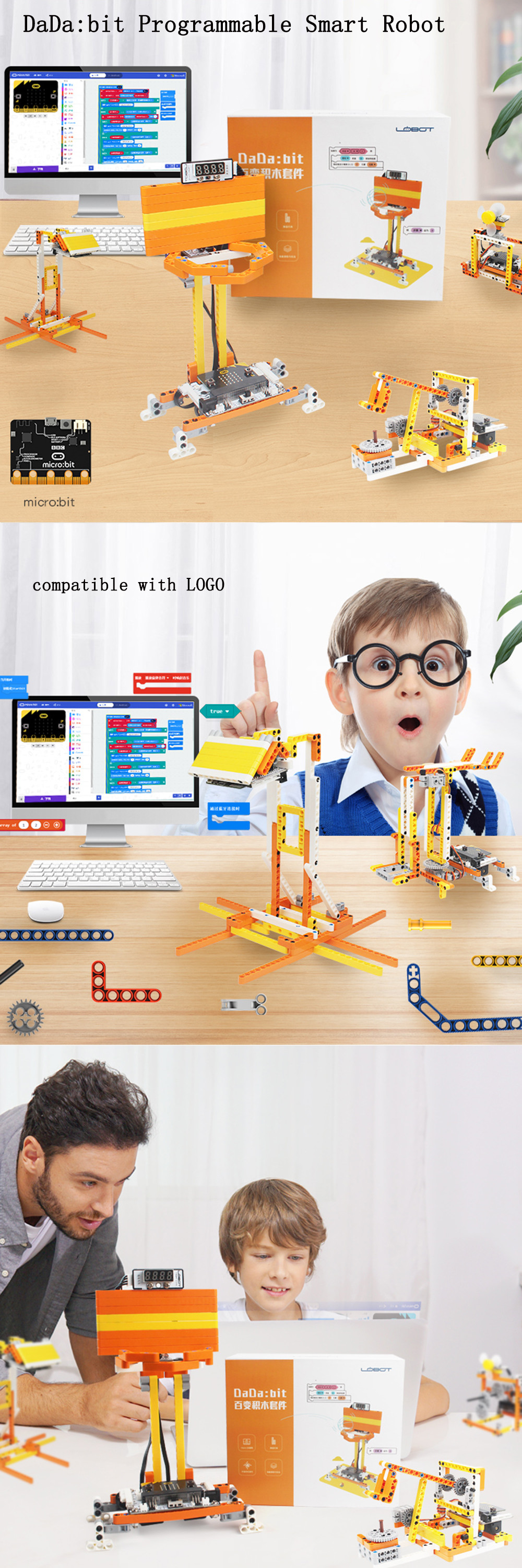 LOBOT-DaDabit-STEAM-DIY-Multifunctional-Programmable-RC-Robot-Educational-Kit-Compatible-Microbit-Py-1527726-7