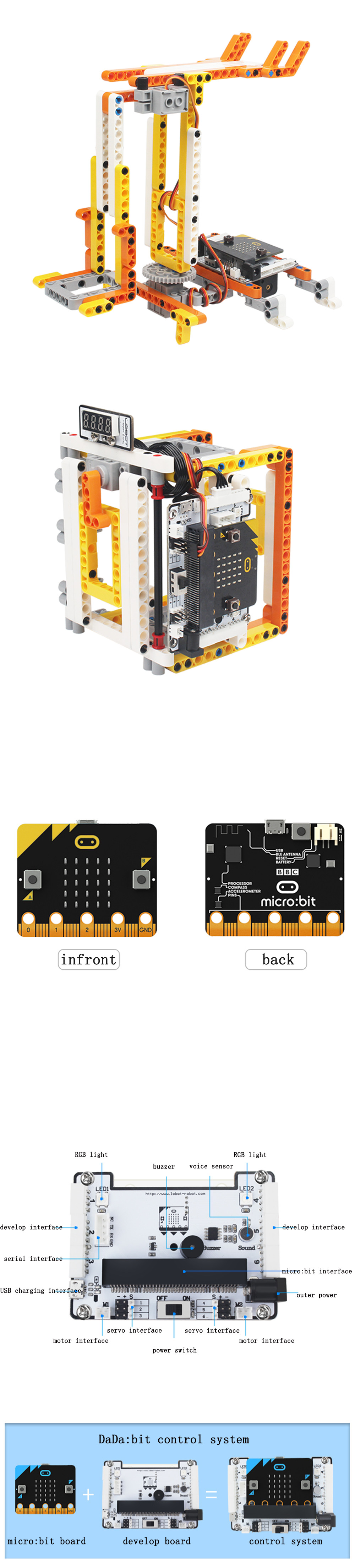 LOBOT-DaDabit-STEAM-DIY-Multifunctional-Programmable-RC-Robot-Educational-Kit-Compatible-Microbit-Py-1527726-9