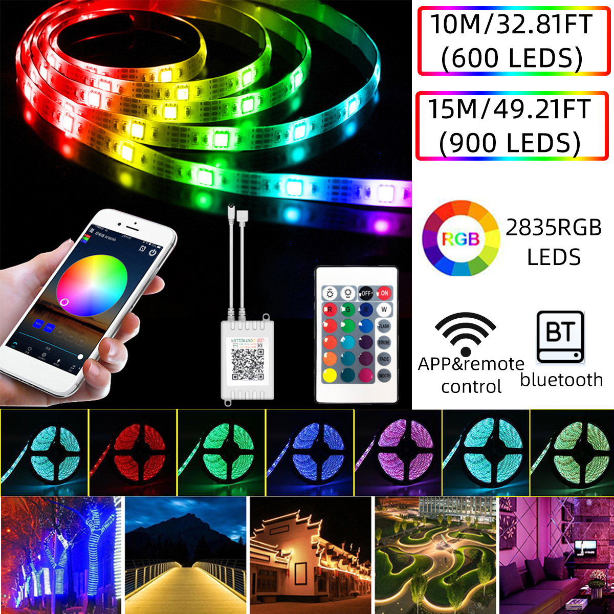 10M15M-3281FT4921FT-2835-bluetooth-APP-LED-Strip-Light-Non-waterproof-RGB-Flexible-Lamp24-Keys-Remot-1742019-1