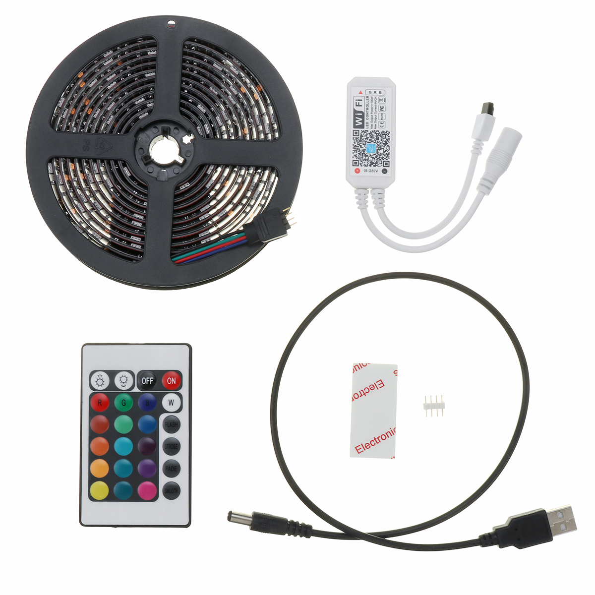 1M-2M-3M-USB-Waterproof-IP65-RGB-5050-WIFI-LED-Strip-Light-Kit-With-24-Key-Remote-Control-DC5V-1632625-2