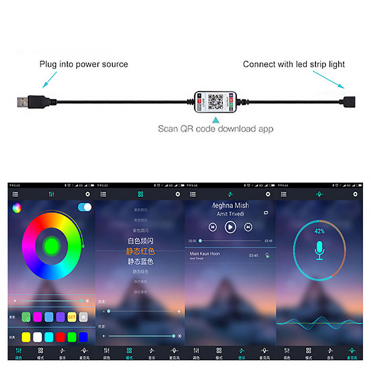 1M2M3M4M5M-RGB-LED-Strip-Light-IP65-Waterproof-bluetooth-Control-5050-USB-Bar-TV-Backlight-Christmas-1680748-5