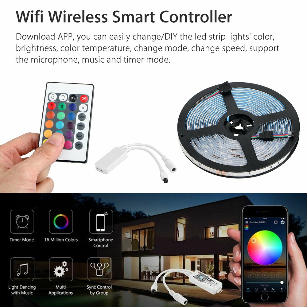 5050-SMD-RGB-Wifi-Wireless-Strip-Light-24-key-Voice-Control-30LEDM-Alexa-Smart-Home-Waterproof-Strip-1793900-2