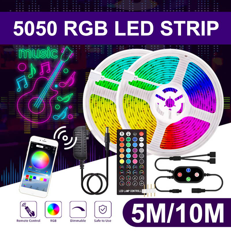 510M-12V-LED-Strip-Lights-5050-RGB-COLOUR-CHANGING-bluetooth-APP-Remote-Music-Smart-Strips-Christmas-1692072-1