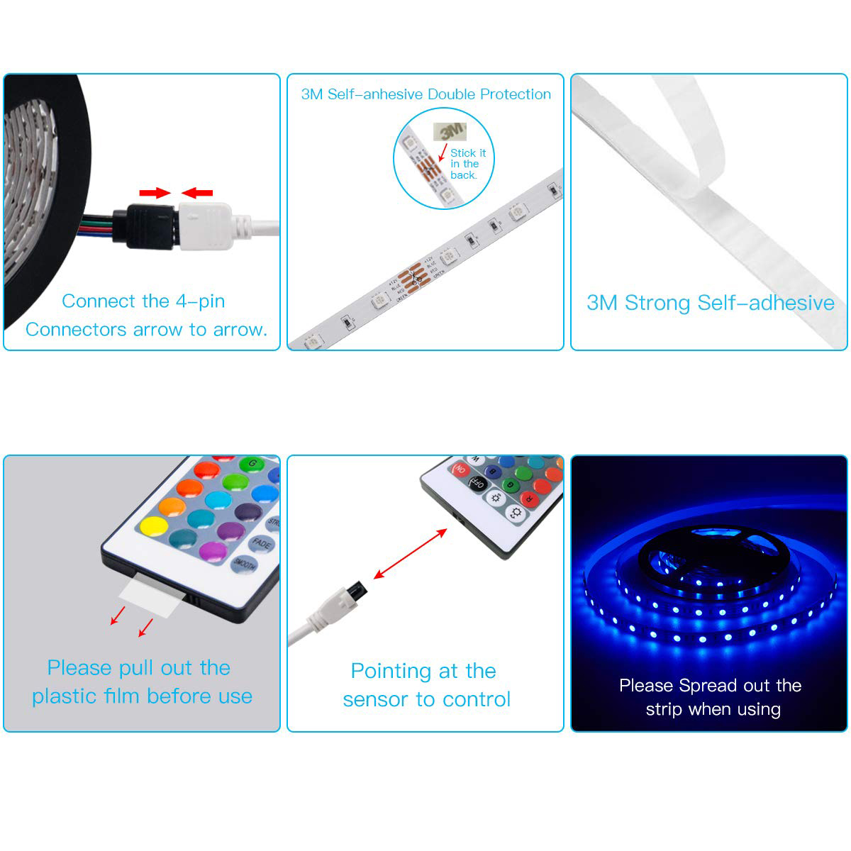 5M-10M-IP65-IP20-Color-Changeable-WiFi-Smart-LED-Strip-Light--24Keys-IR-Remote-Control--Adapter--Con-1612859-8