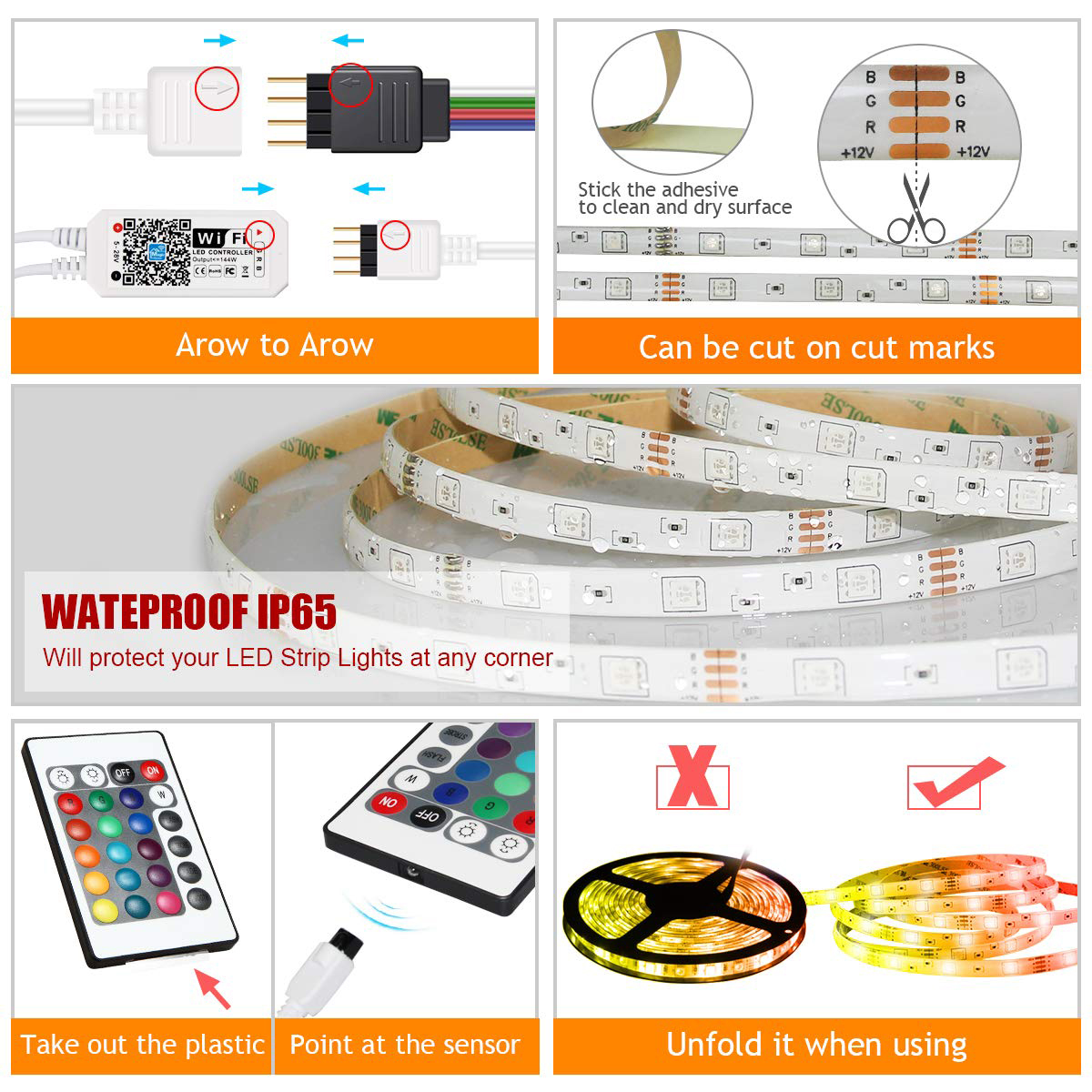 5M-10M-IP65-IP20-Color-Changeable-WiFi-Smart-LED-Strip-Light--24Keys-IR-Remote-Control--Adapter--Con-1612859-9