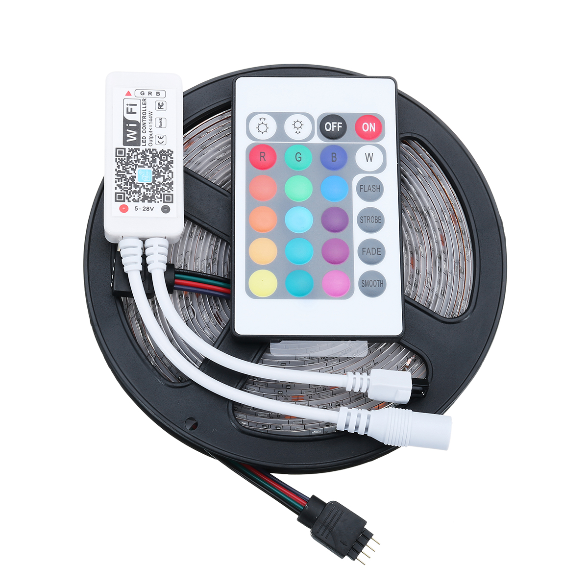 DC12V-5M-SMD2835-24W-Waterproof-Alexa-Smart-Home-WIFI-Controller-APP-Control-RGB-LED-Strip-Light-Chr-1267069-3