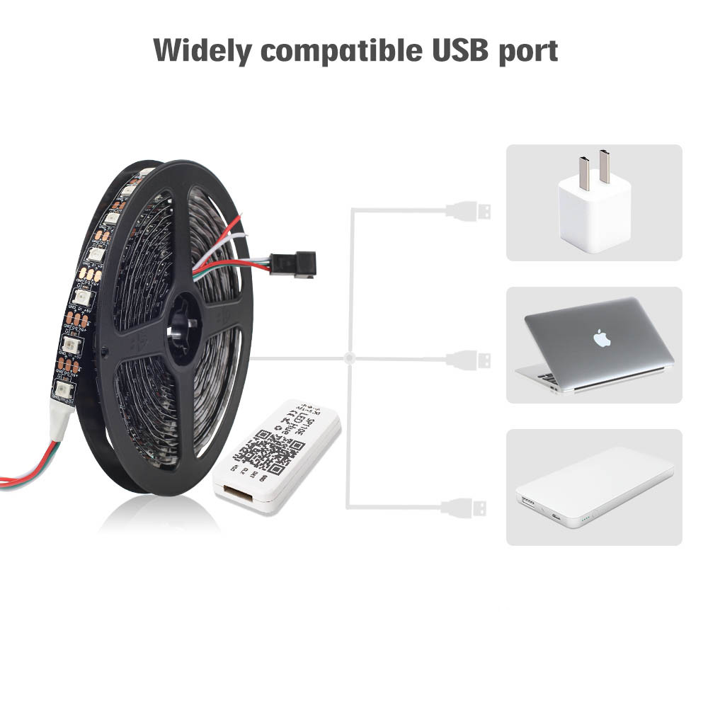 DC5V-1M-2M-WS2812B-5050-bluetooth-USB-APP-Control-RGB-Individually-Addressable-LED-Strip-Light-Kit-C-1398864-6