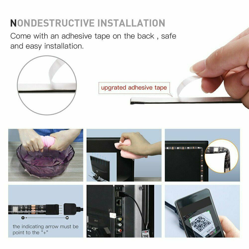 DC5V-Non-waterproof-05m-2m-3m-5m-5050-bluetooth-APP-Control-RGB-USB-LED-Strip-Light-KTV-Hotel-Home-D-1585798-3