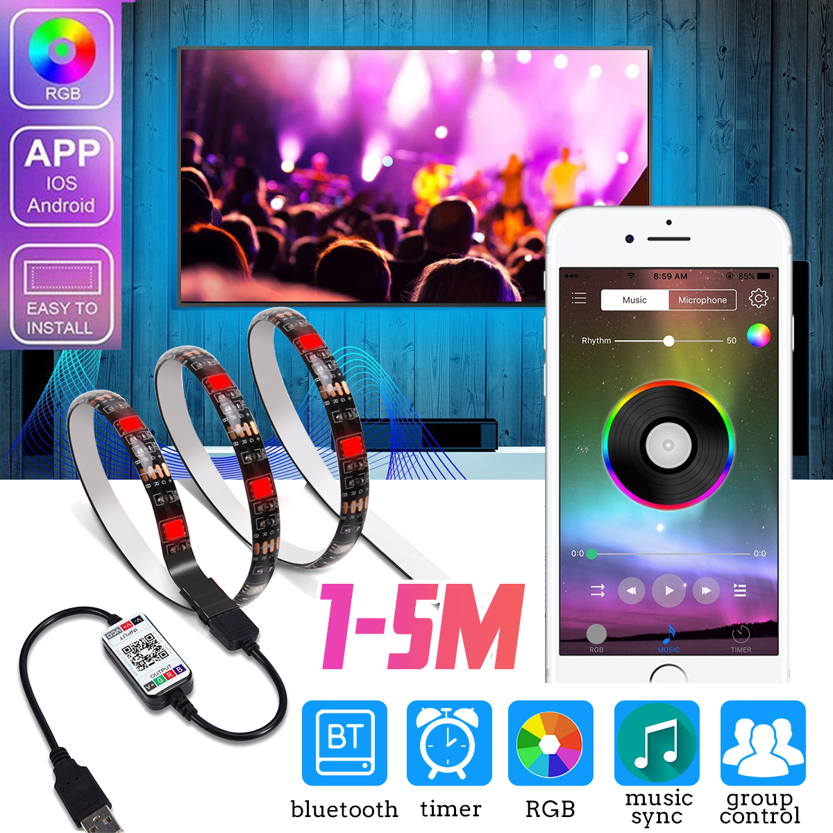 DC5V-Waterproof-1M-2M-3M-4M-5M-5050-SMD-USB-RGB-LED-Strip-Light-bluetooth-Control-Bar-TV-Computer-Ba-1627026-1