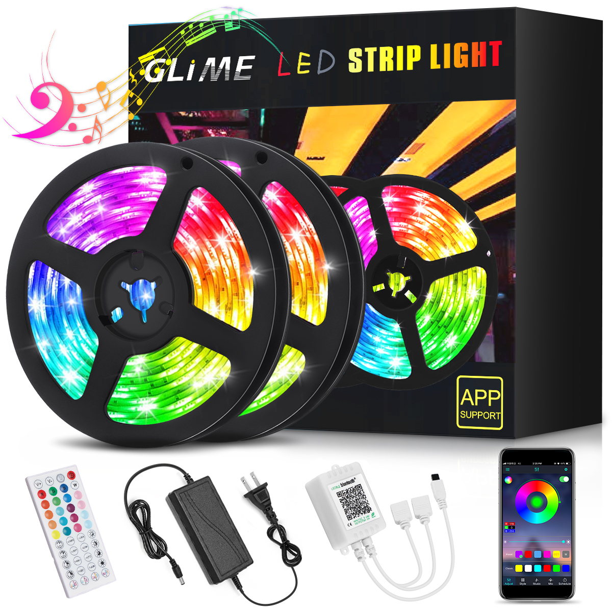 RGB-Led-Strip-Lights-GLIME-10m-Led-Strips-with-App-Controlled--Music-Sync-5050-Flexible-Color-Changi-1780652-1