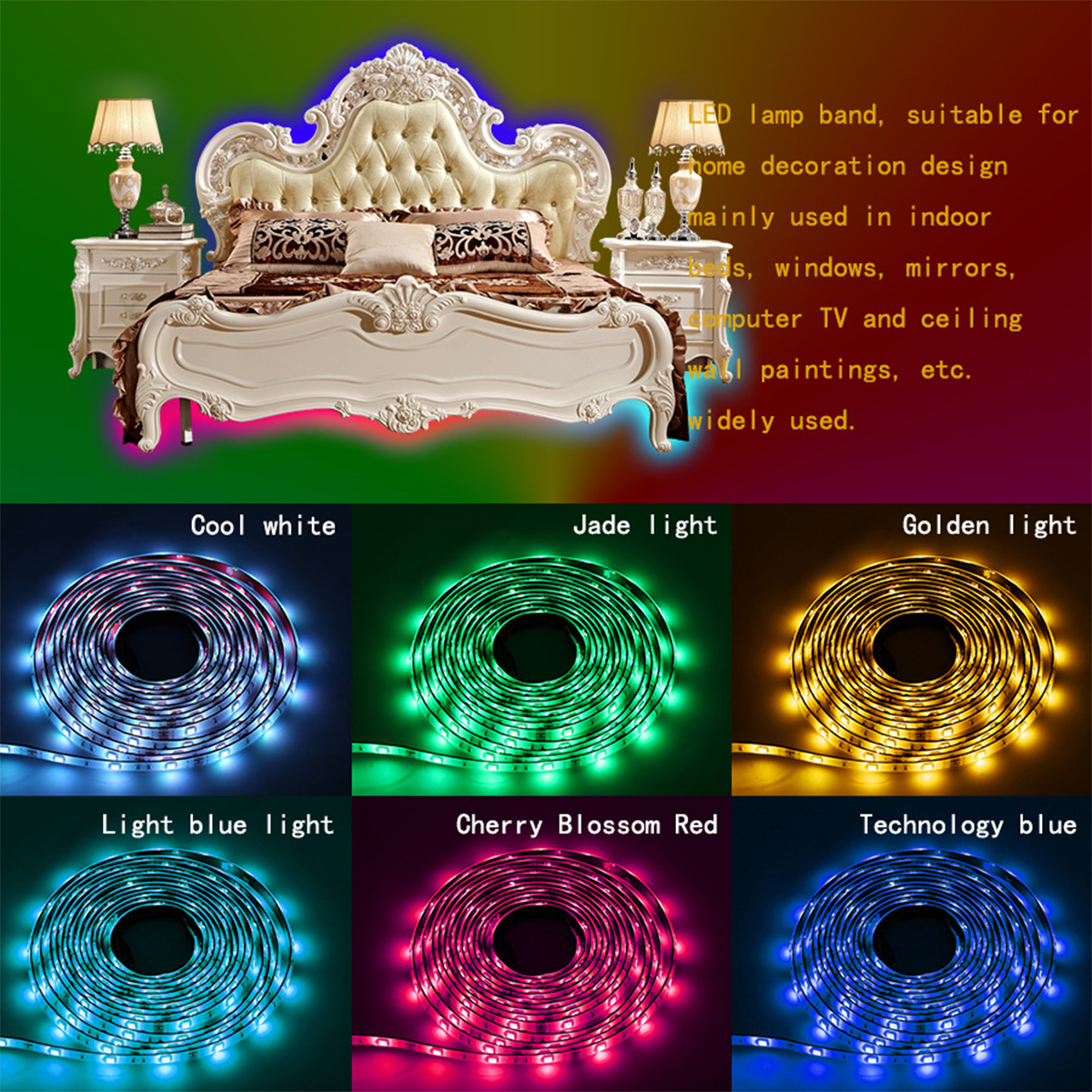 Waterproof-5M-SMD5050-RGB-LED-Strip-Light--WiFi-Controller--24Keys-Remote-Control-Power-Adapter-DC12-1622513-5