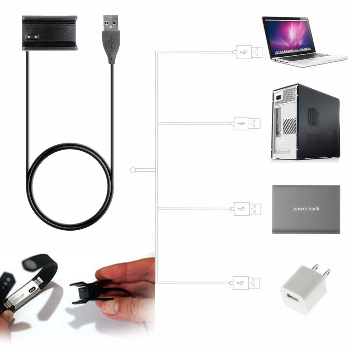 1M-USB-Charging-Wire-Cable-for-Fitbit-Alta-Smart-Bracelet-Wristband-1146077-4