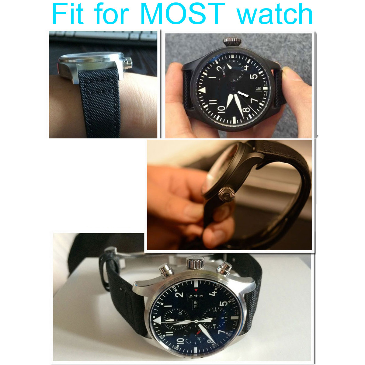 20mm-21mm-22mm-Nylon-Calf-Leather-Wristband-Watch-Band-Smart-Watch-Strap-Replacement-1644158-4