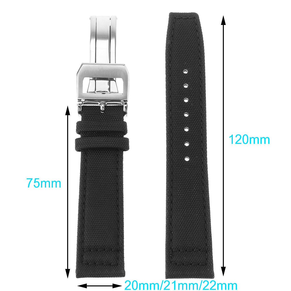20mm-21mm-22mm-Nylon-Calf-Leather-Wristband-Watch-Band-Smart-Watch-Strap-Replacement-1644158-8