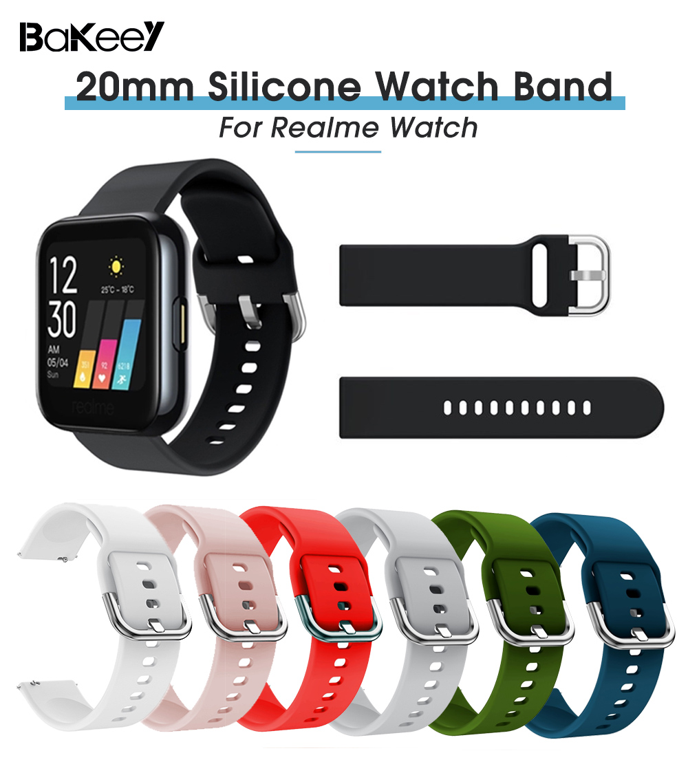 20mm-Comfortable-Soft-Silicone-Watch-Band-Watch-Strap-Replacement-for-Realme-Watch-1804824-1