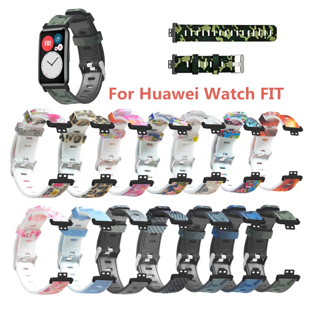 20mm-Fashion-Painted-Silicone-Watch-Strap-Metal-Cap-Watch-Band-for-HUAWEI-Watch-FIT-1812758-1