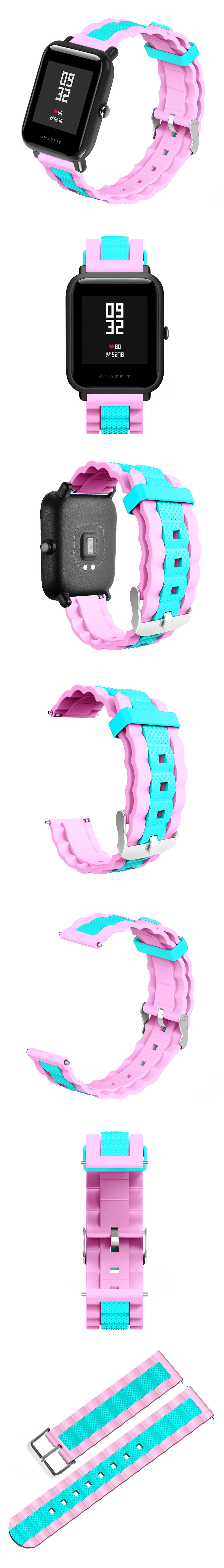 20mm-Three-colour-Waves-Shape-Watch-Band-Strap-Replacement-for-Xiaomi-AMAZFIT-Bip-Pace-Youth-Non-ori-1491091-2